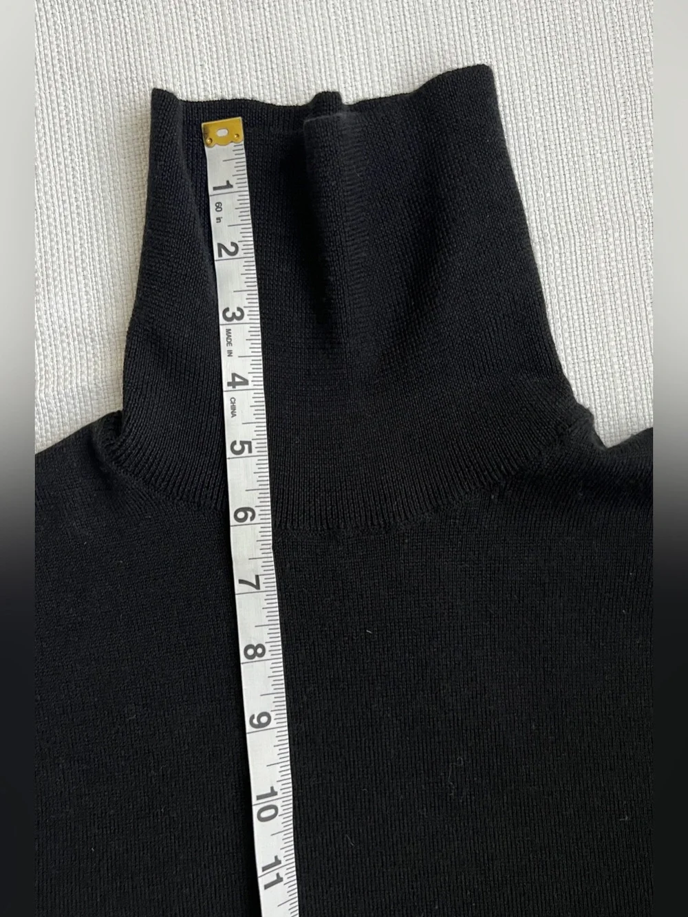 Banana Republic Men S Black Italian Merino Wool Turtleneck Sweater Baruffa Yarn